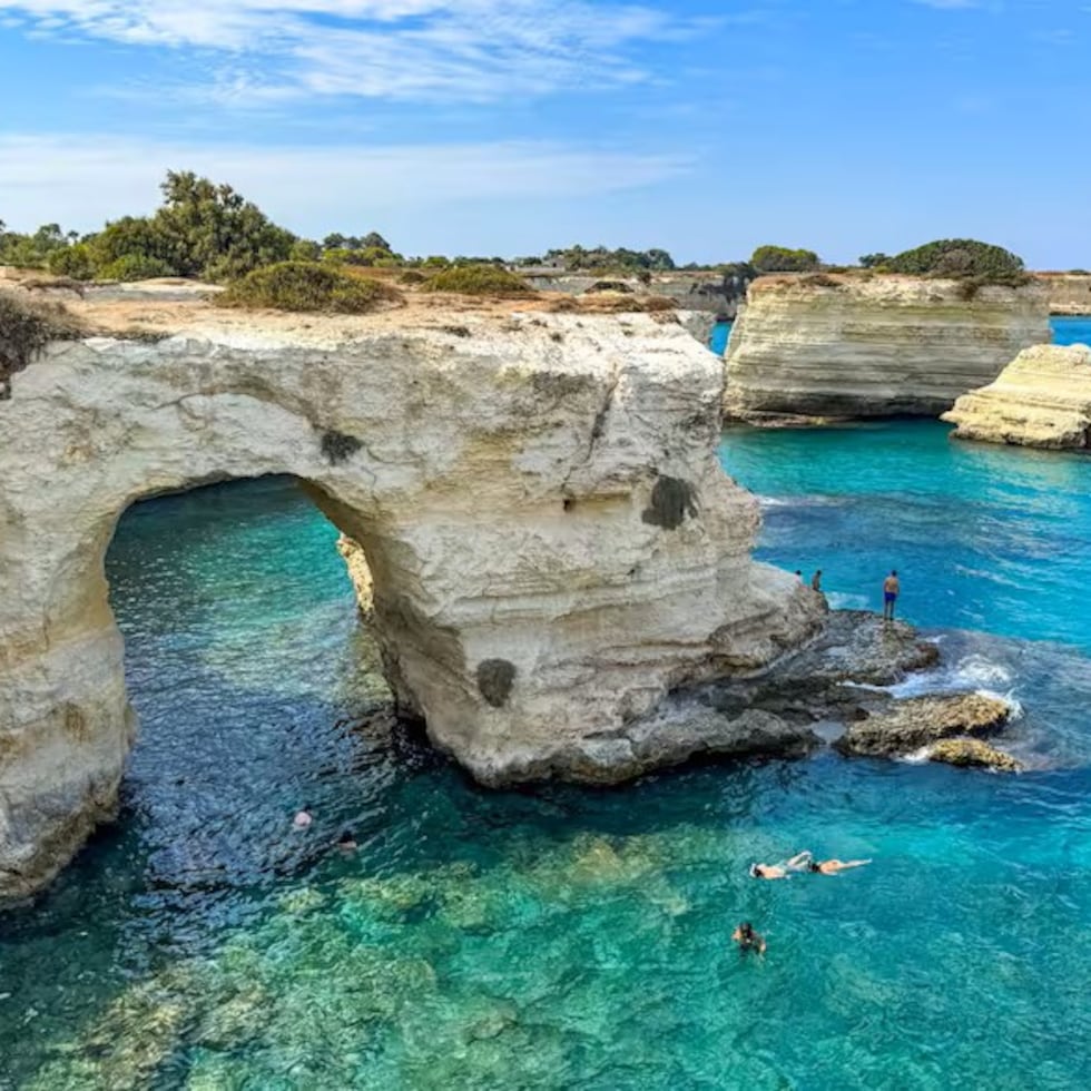 El "Arco del amor" era un emblema del turismo en Salento.