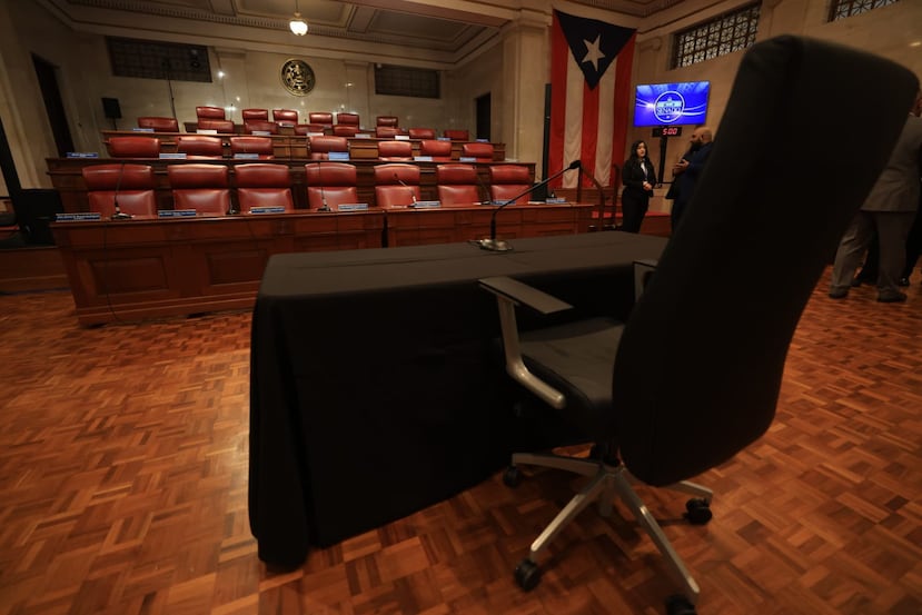 La silla para Francisco Domenech en el salón Leopoldo Figueroa Carreras.