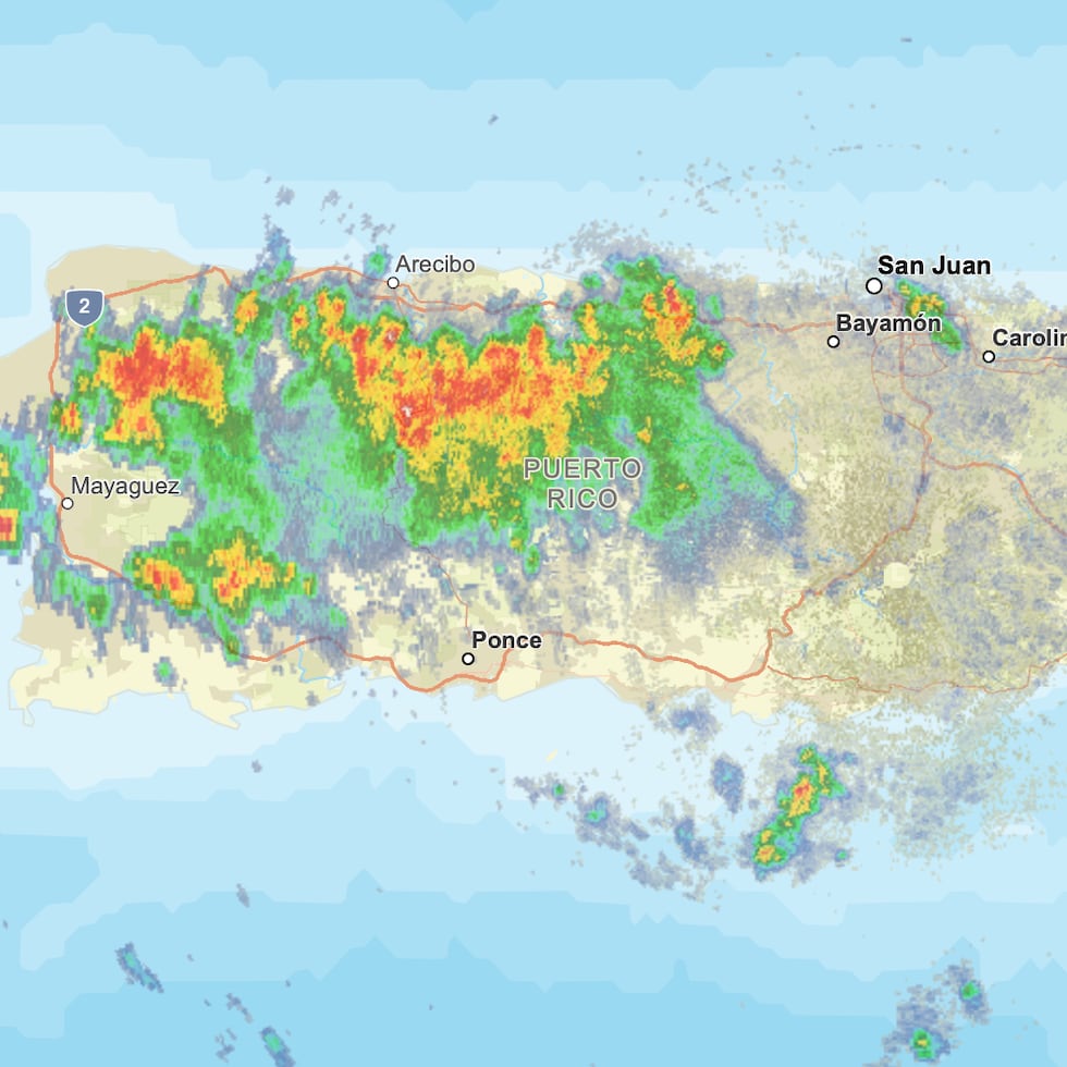 Las lluvias se han concentrado en la zona central de la isla.