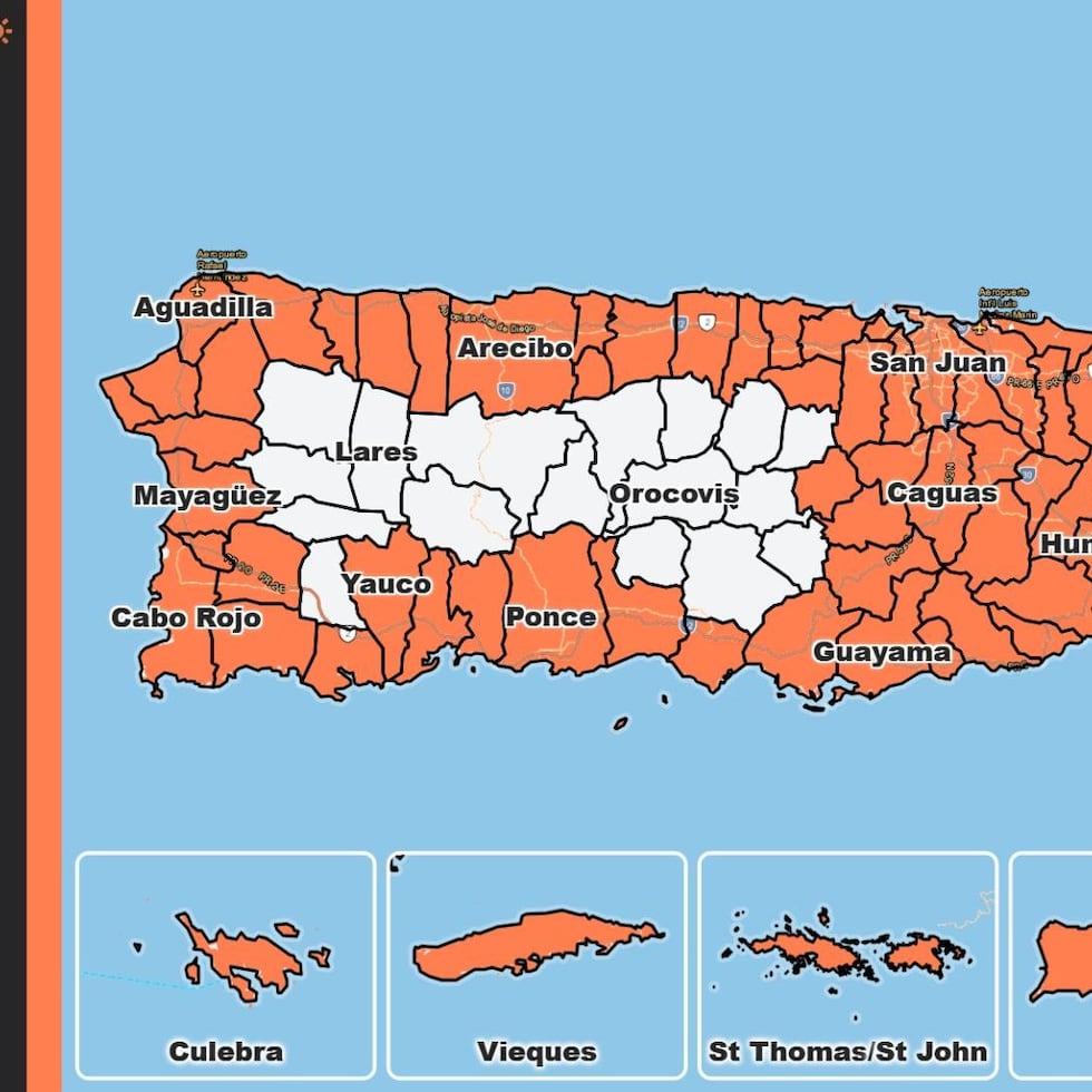La advertencia de calor abarca todos los municipios costeros y varios pueblos en el área de Caguas.