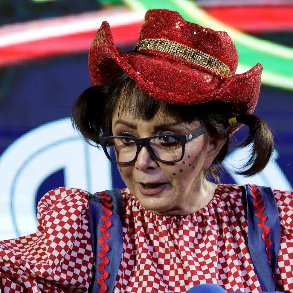 La actriz mexicana María Antonieta de las Nieves en su famosa interpretación de "La Chilindrina".