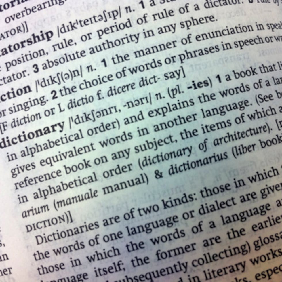 Definición de diccionario en el Oxford English Dictionary.