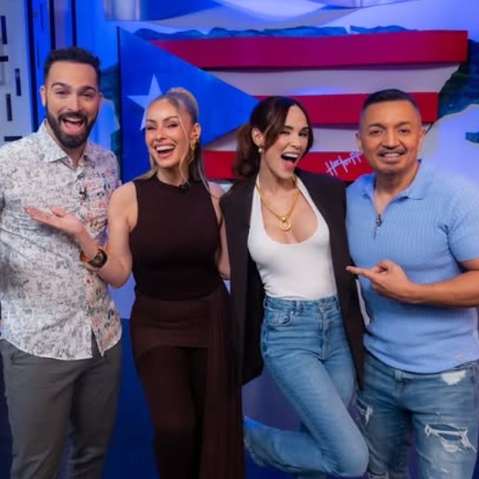 Carlos José, Natalia Rivera, Alexandra Pomales y Melwin Cedeño en "Pegate al mediodía".