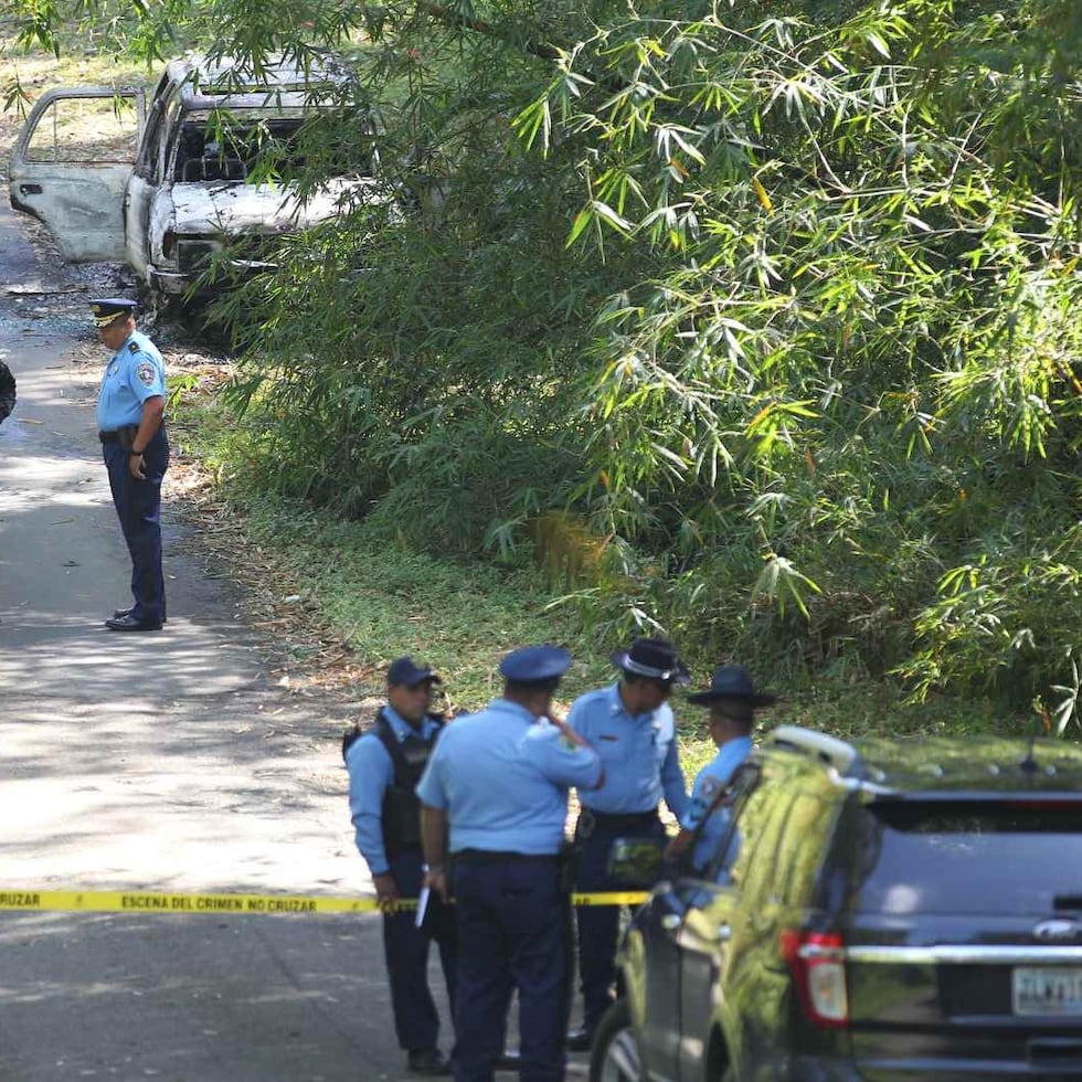 Un hombre baleado y calcinado fue encontrado al lado de un vehículo quemado en la carretera PR-759, en el barrio Matuyas Bajo de Maunabo.
