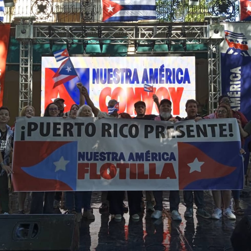 La flotilla boricua con medicamentos para los cubanos llegó la tarde del viernes a La Habana.