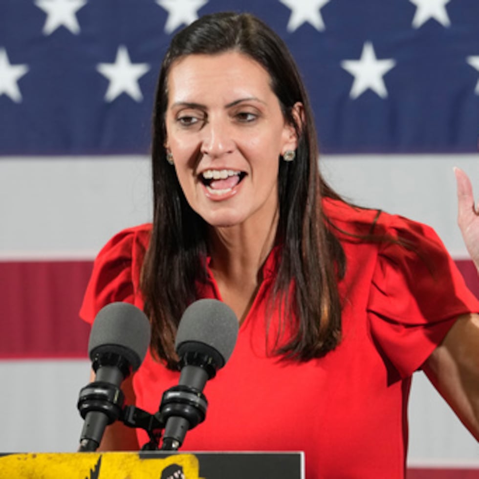 La vicegobernadora de Florida, Jeanette Núñez, habla durante un acto de campaña del gobernador republicano de Florida, Ron DeSantis, el 7 de noviembre de 2022, en Hialeah, Florida (AP Photo/Lynne Sladky, archivo).