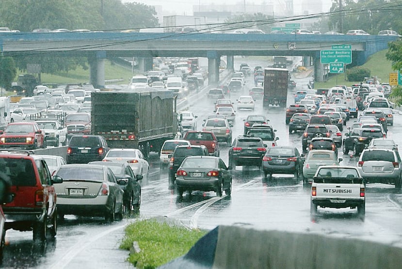 Las lluvias del pasado fin de semana crearon enormes tapones en muchas carreteras de la isla.