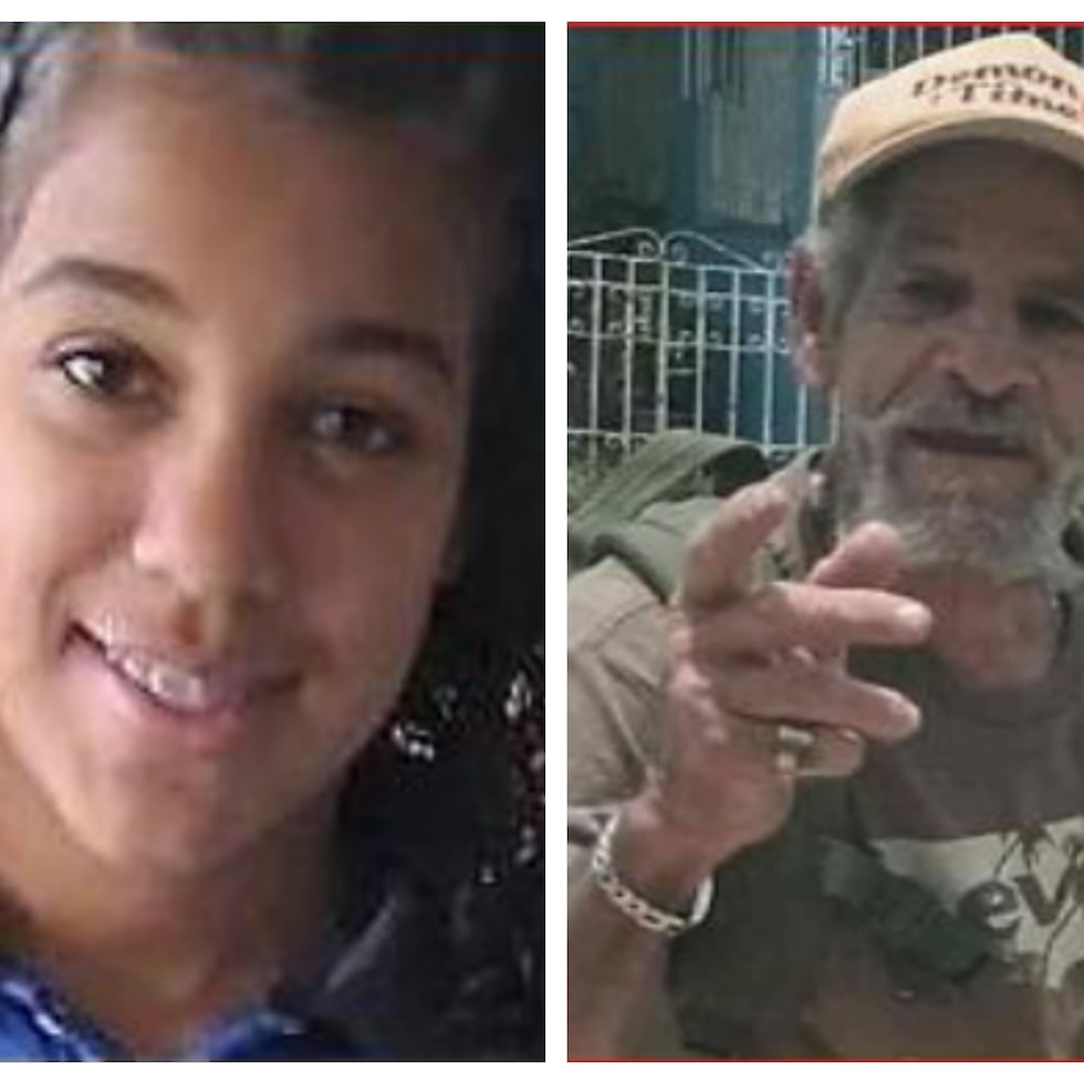 Jade Ciprián Carpio de 13 años (izquierda) fue vista por última vez en Río Piedras mientras que Ángel Casado Santana, de 75, fue visto por última vez en Bayamón.