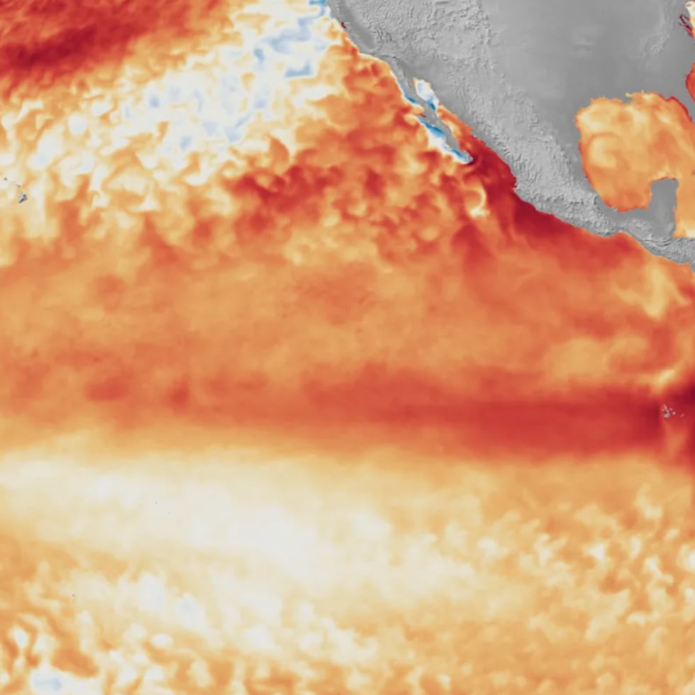 Durante condiciones normales, los vientos alisios empujan el agua cálida hacia el oeste del Pacífico.