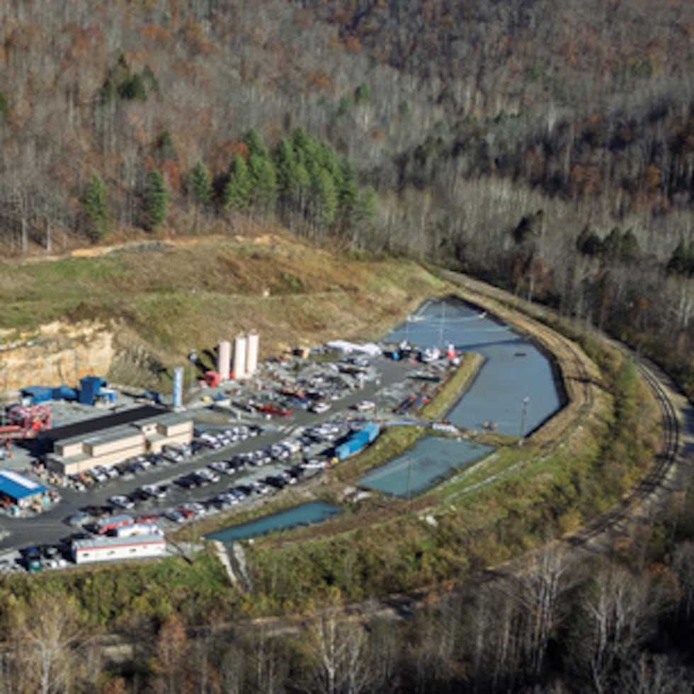 The Rolling Thunder coal mine near Swiss, in Nicholas County, West Virginia, is seen in this aerial photo on Wednesday, Nov. 12, 2025. (Sean McCallister/Charleston Gazette-Mail via AP)