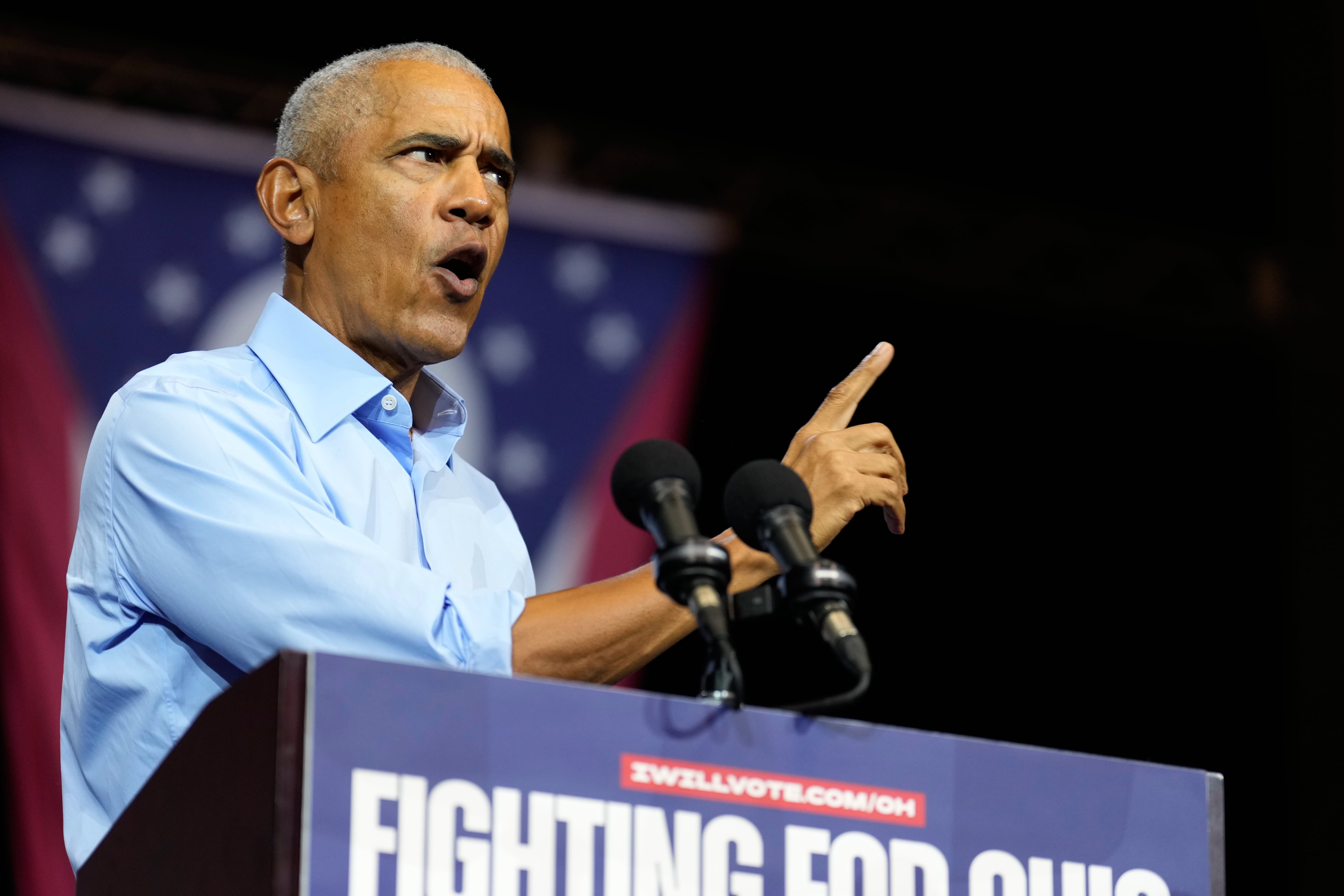 Imagen de la cobertura de: Obama critica a Trump en actos de campaña en Ohio y Michigan