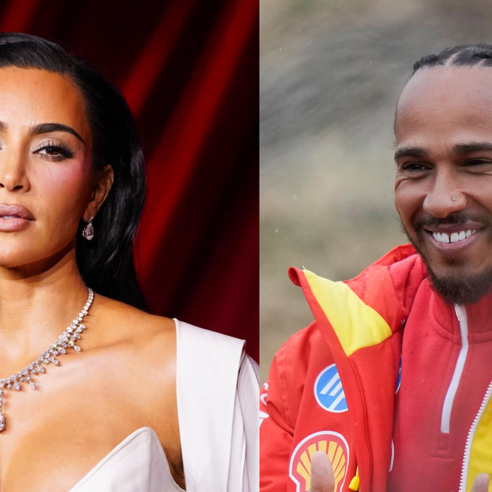 Kim Kardashian y Lewis Hamilton.