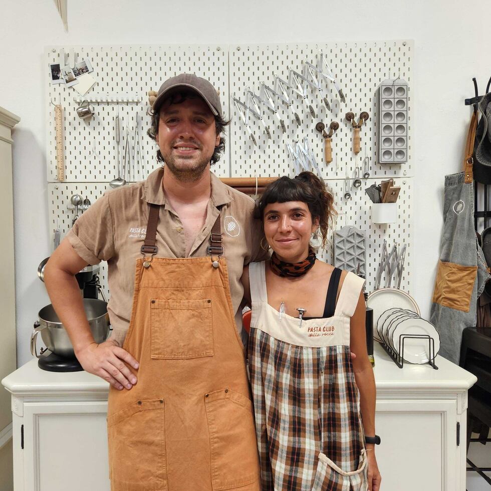 The owners of Pasta Club Della Rocca, Mauro Maggioni and Marta Acosta.