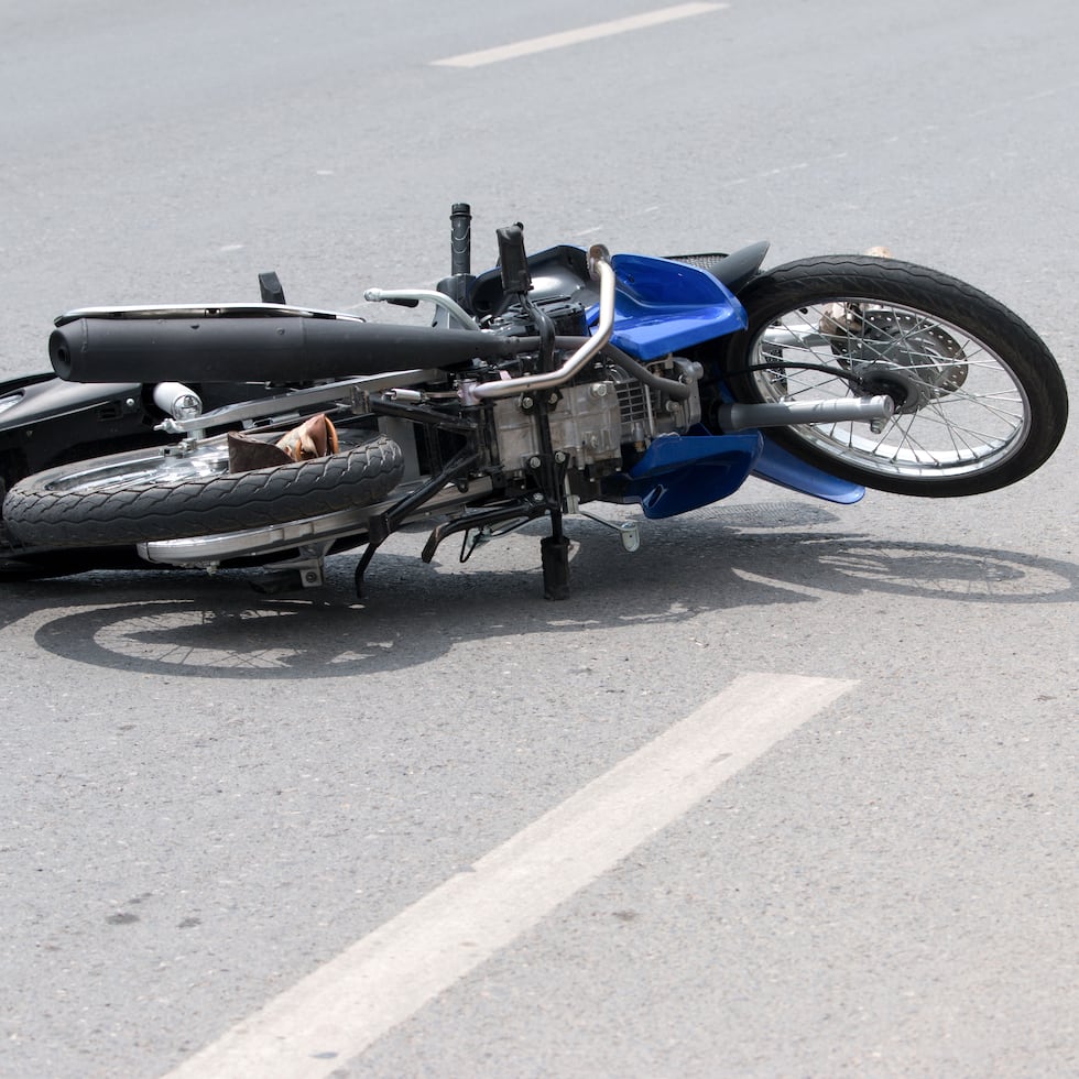 Imagen de archivo de una motora en un accidente de tránsito.