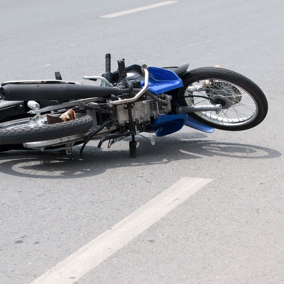 Imagen de archivo de una motora en un accidente de tránsito.