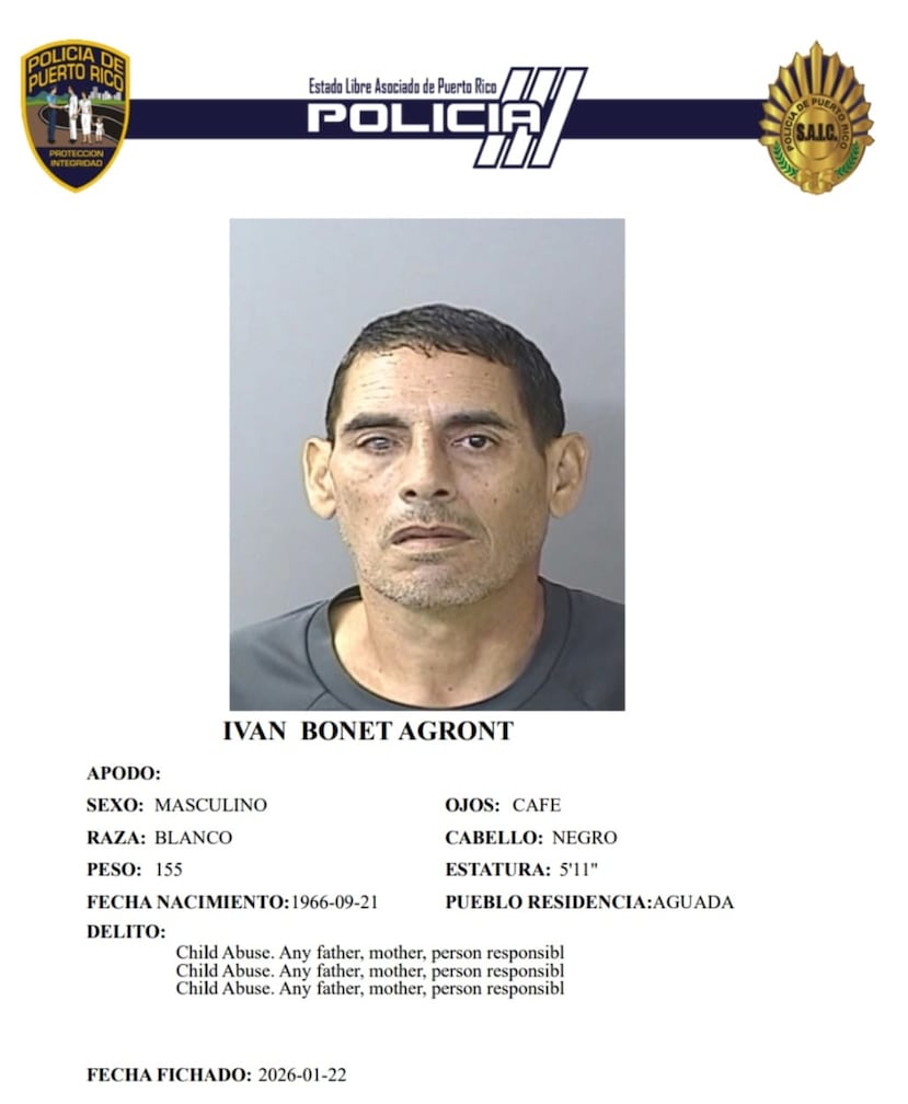 La fiscalía de Aguadilla le radicó tres cargos por maltrato de menores a Iván Bonet Agront.