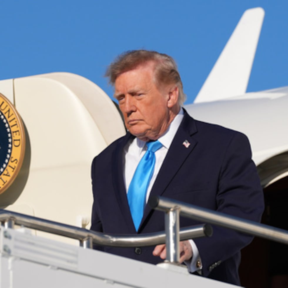 President Donald Trump — seen here disembarking Air Force One in Nebraska earlier this month — could have a significant negative impact on Republicans’ performance in these midterm elections.