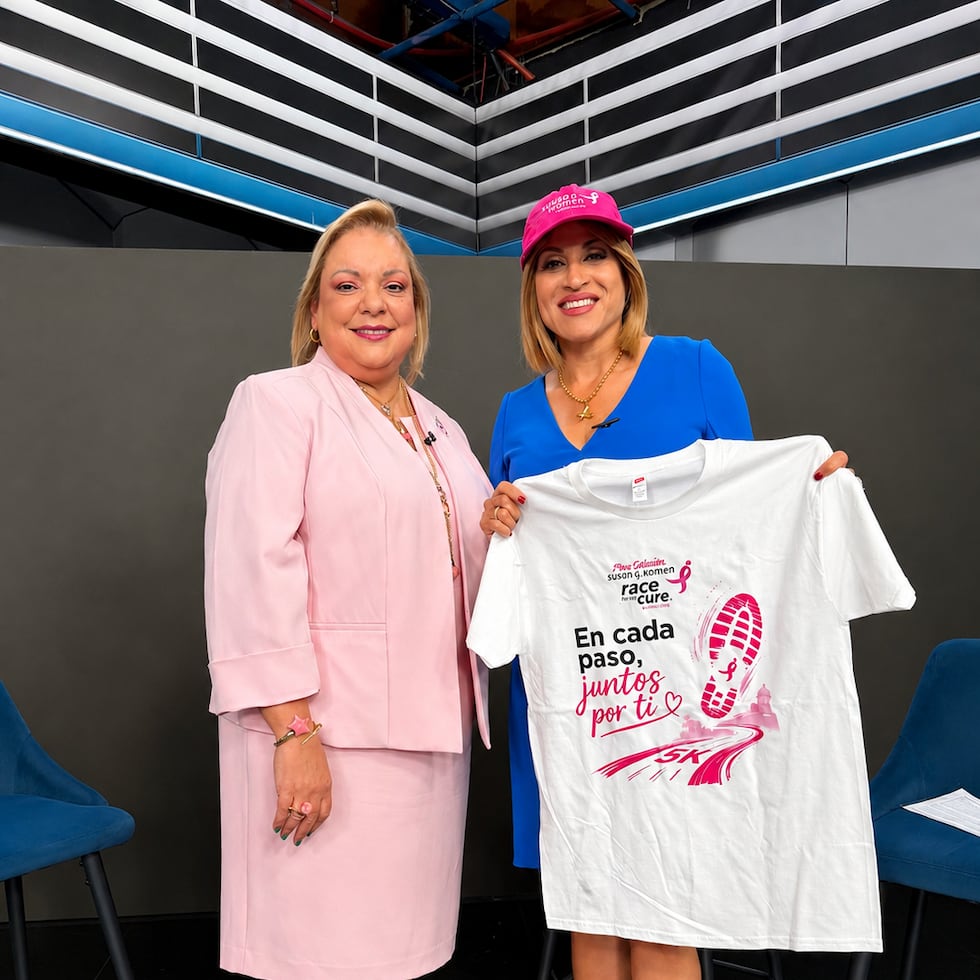 Lynnette Rodríguez, directora ejecutiva de Susan G. Komen Puerto Rico, junto a la periodista Aixa Vázquez.