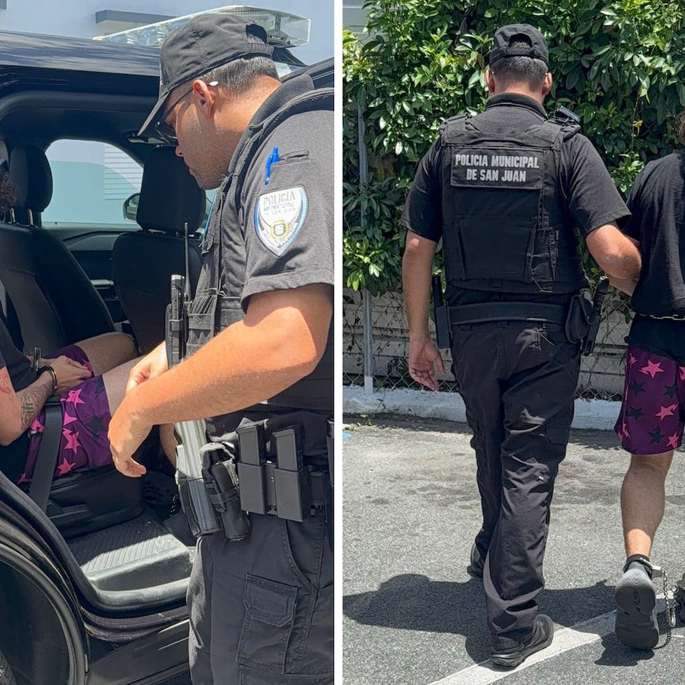 El Municipio de San Juan identificó al detenido como Alexis J. Martínez Arizala, de 22 años de edad, contra quien pesa una orden de arresto en el estado de Florida.