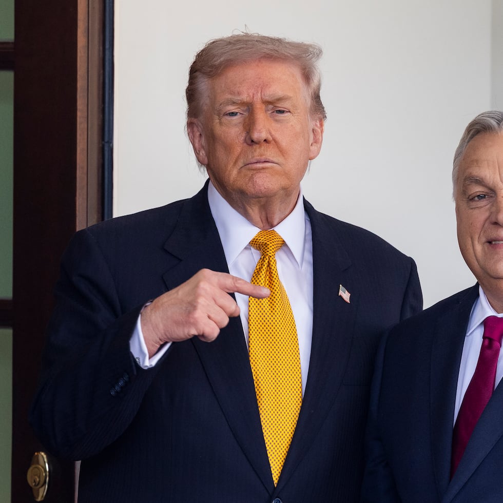 El presidente de Estados Unidos, Donald Trump, junto al primer ministro de Hungría, Viktor Orbán.