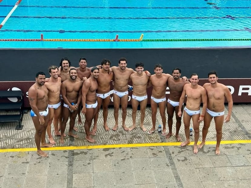 Equipo masculino de polo acuático