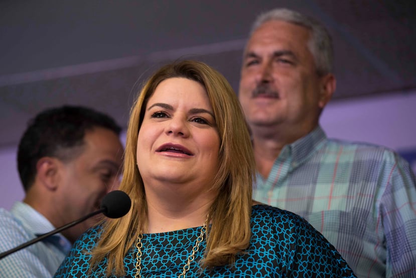 En la foto la comisionada residente Jenniffer González y el presidente del Senado, Thomas Rivera Schatz. (GFR Media)