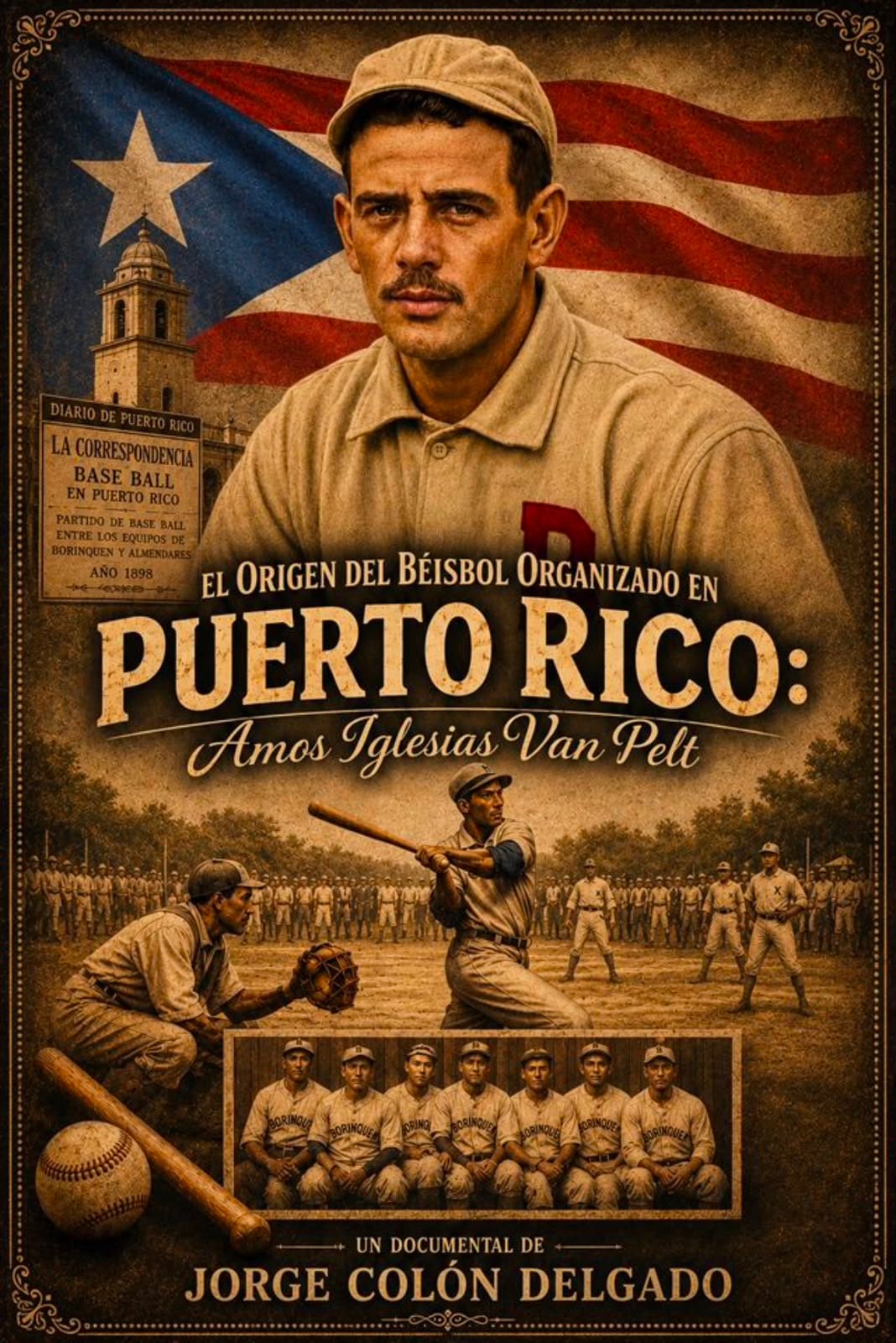 Imagen de la cobertura de: Cortometraje destaca a puertorriqueños como inicio del béisbol en la isla