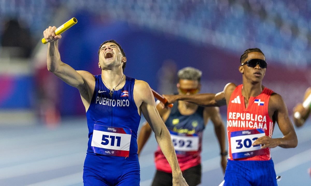 Puerto Rico logra noche de oro en atletismo con récord nacional en relevo 4x400 en Santo Domingo 2026