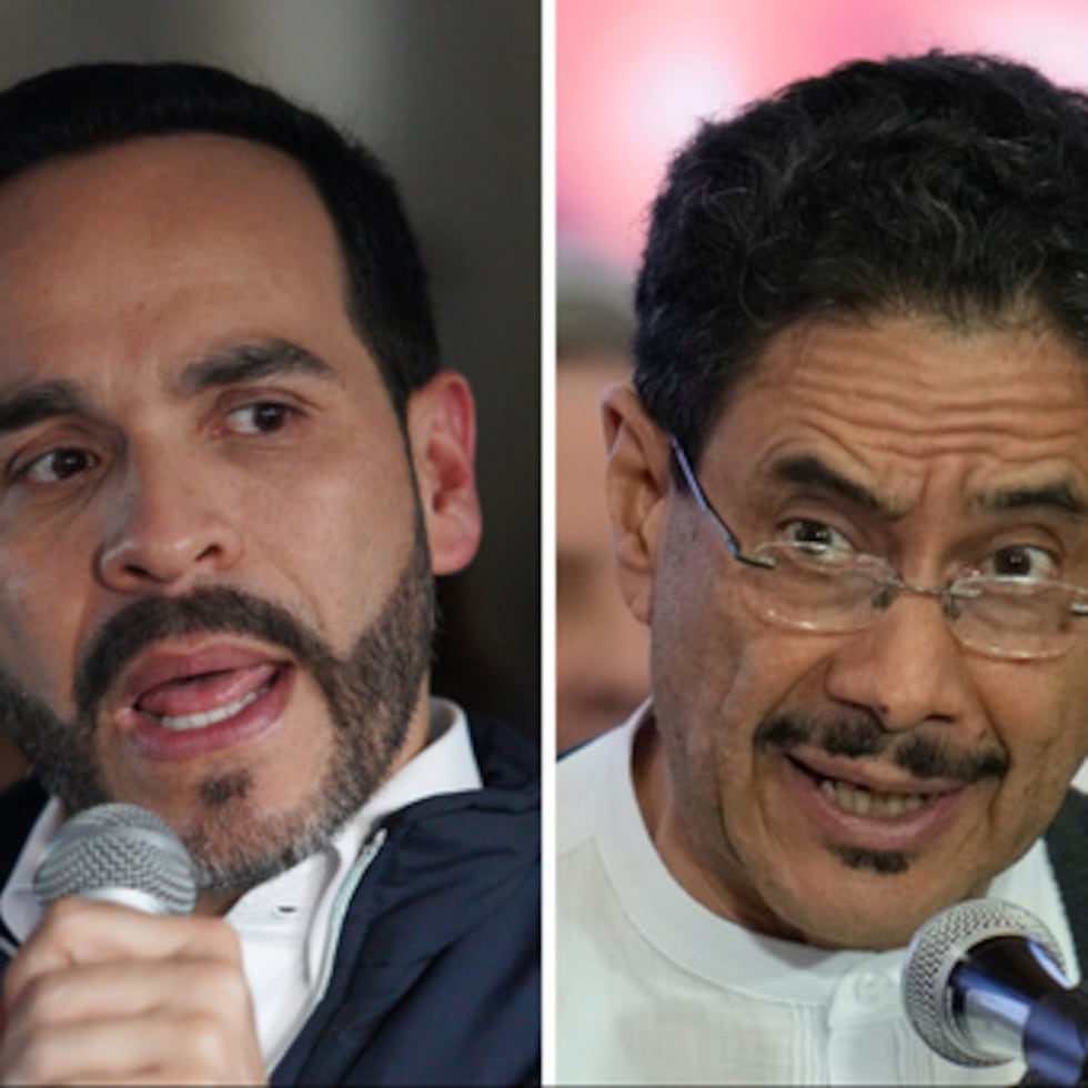 Los candidatos presidenciales Abelardo de la Espriella, a la izquierda, e Iván Cepeda