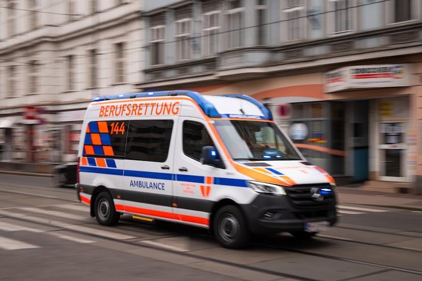 Una ambulancia en Viena, Austria.