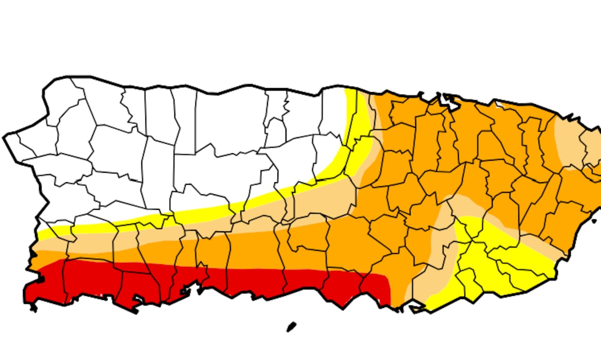 Lluvias de la onda tropical reducen la sequía extrema en Puerto Rico