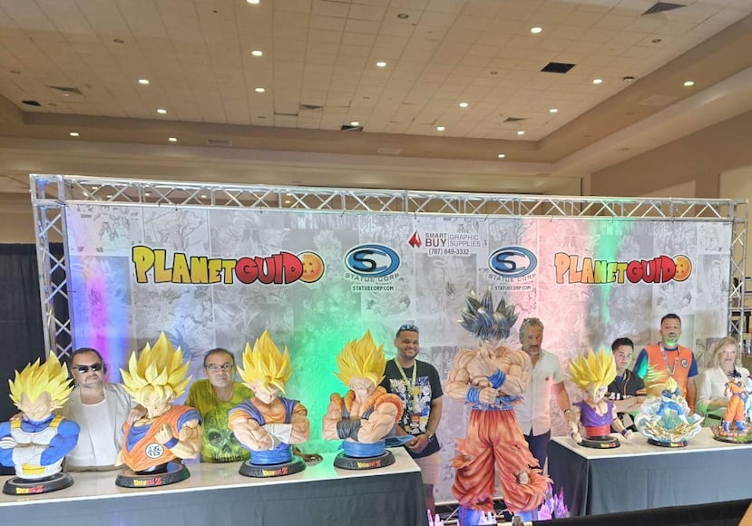 Una de las exhibiciones más populares del Super Saiyan Anime Fest es la de figuras en recina de Dragon Ball.