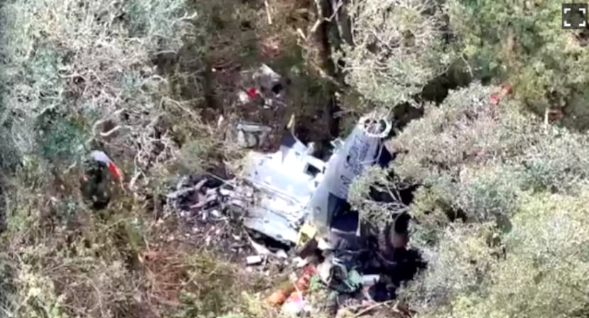 El helicóptero fue encontrado en las Sierras de Santa Catarina.