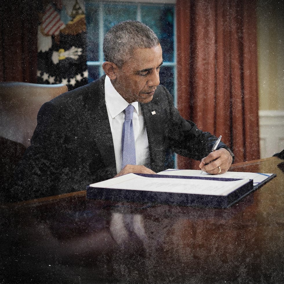 U.S. President Barack Obama during the signing of the PROMESA Act on June 30, 2016.