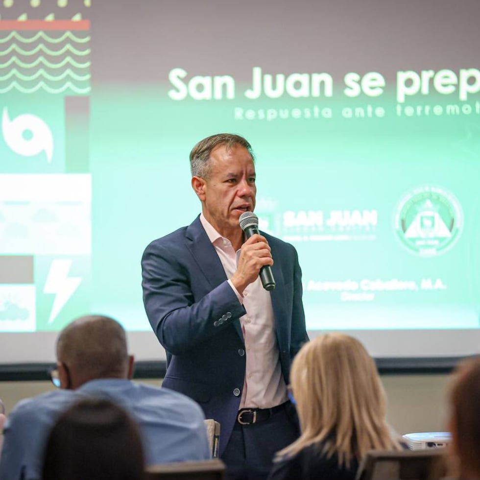 El Municipio de San Juan celebró un primer adiestramiento para reforzar el plan de respuesta ante un terremoto en la capital. En la foto, el alcalde Miguel Romero Lugo.