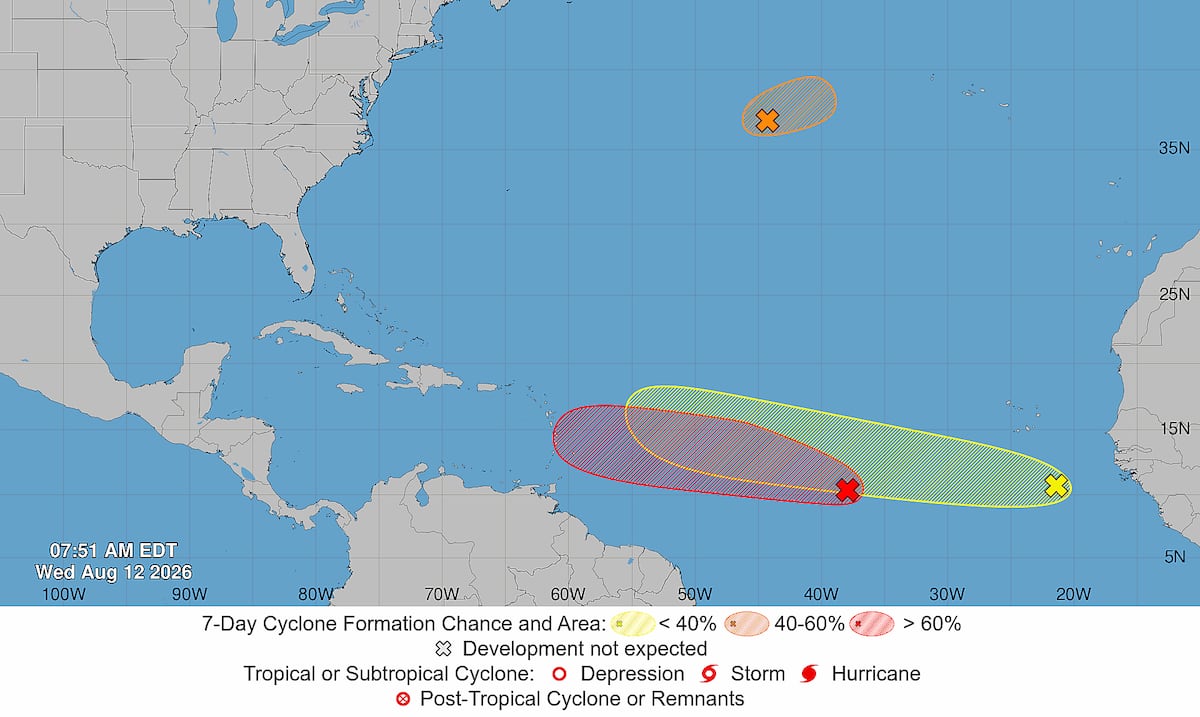Invest 92L aumenta a 80% su probabilidad de desarrollo en las próximas 48 horas