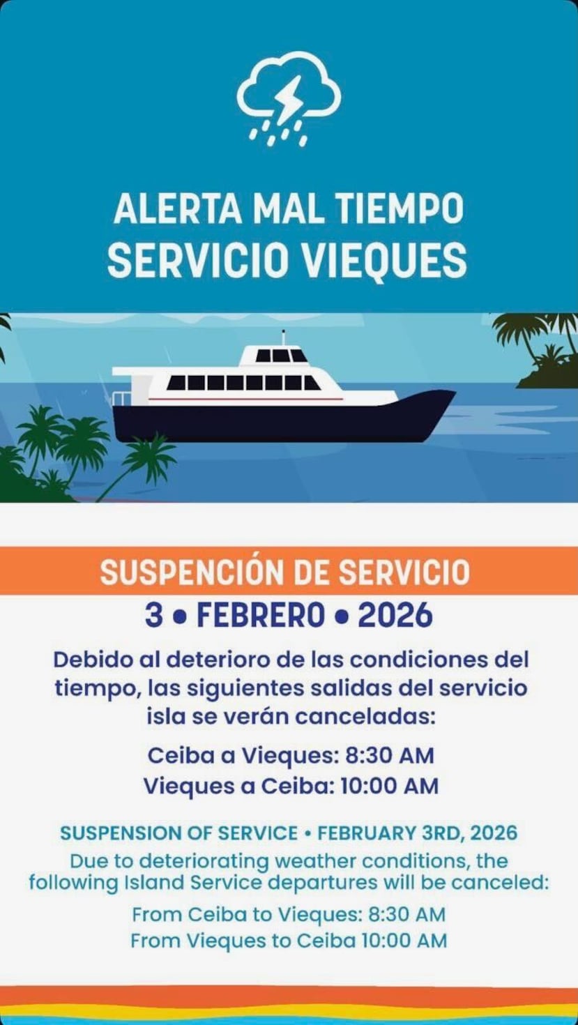 Comunicación oficial del servicio.