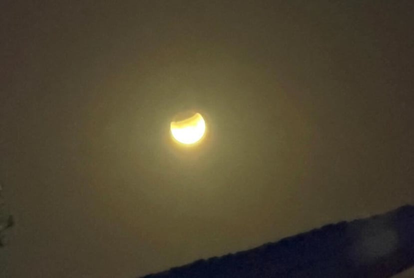 Otra imagen del fenómeno astronómico desde Ponce.