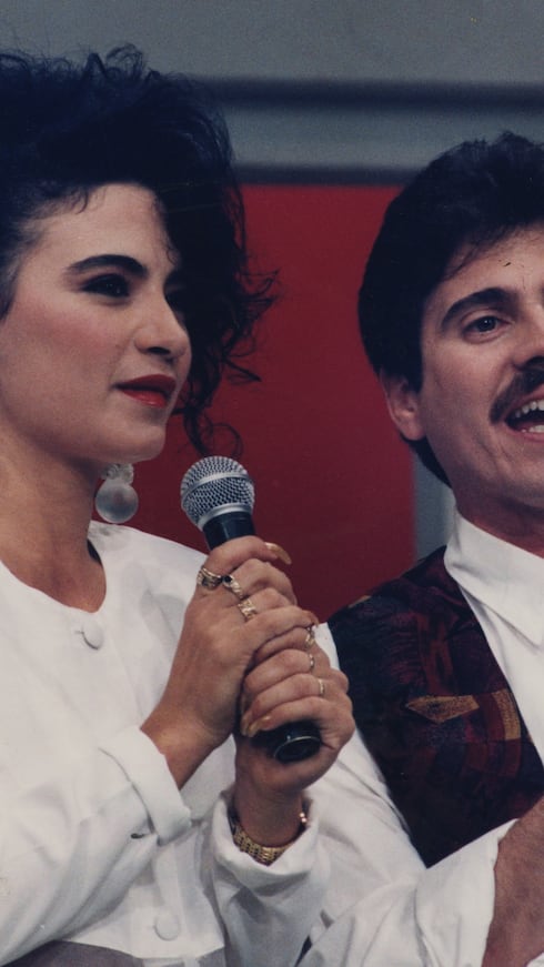 Jaileen Cintrón y Antonio Sánchez "El Gángster" en "No te duermas", 1992.
