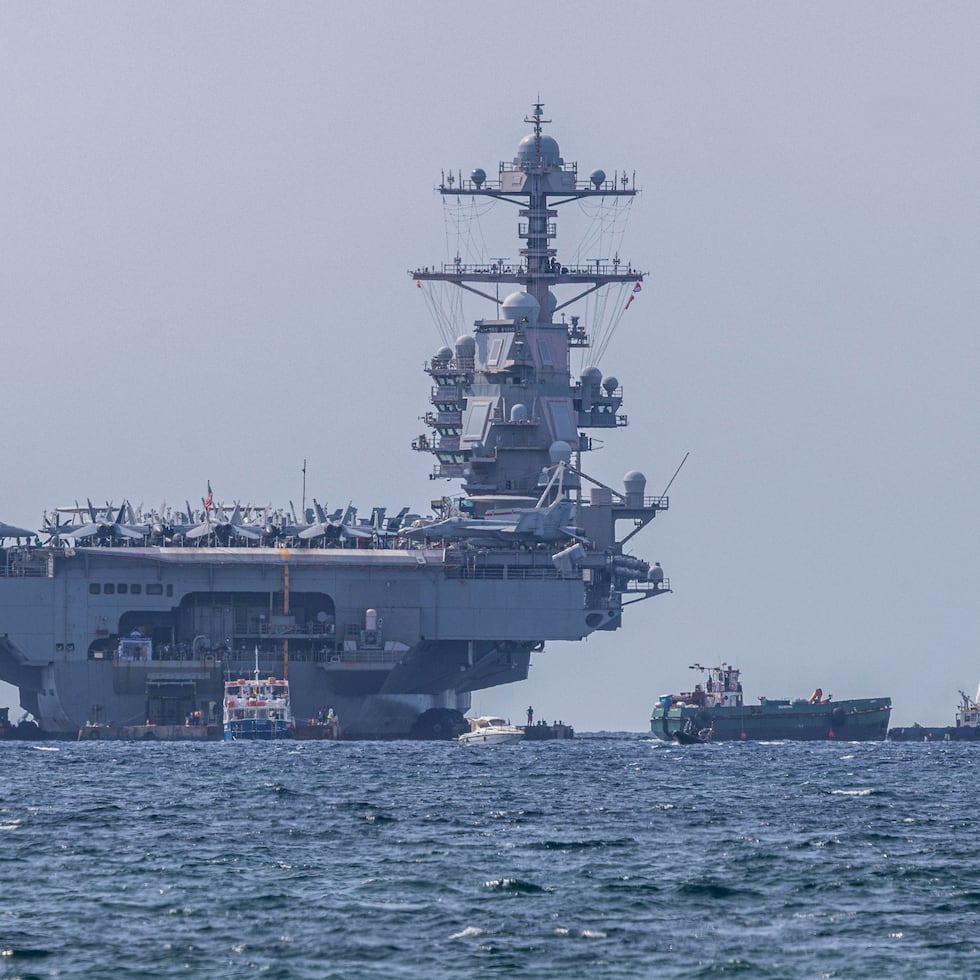 El portaviones nuclear estadounidense USS Gerald R. Ford en una foto de archivo.