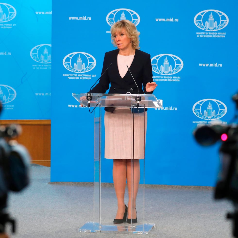 María Zajárova, portavoz del Ministerio de Asuntos Exteriores ruso.