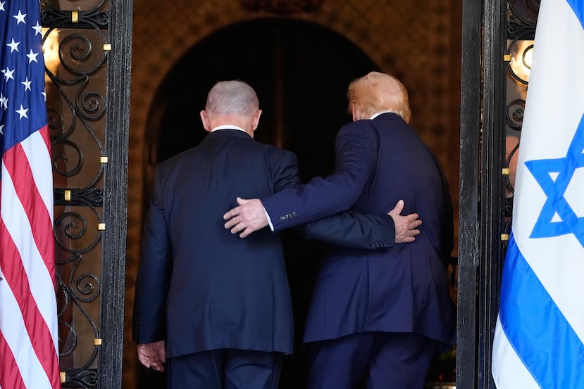 Donald Trump y Benjamin Netanyahu en Palm Beach