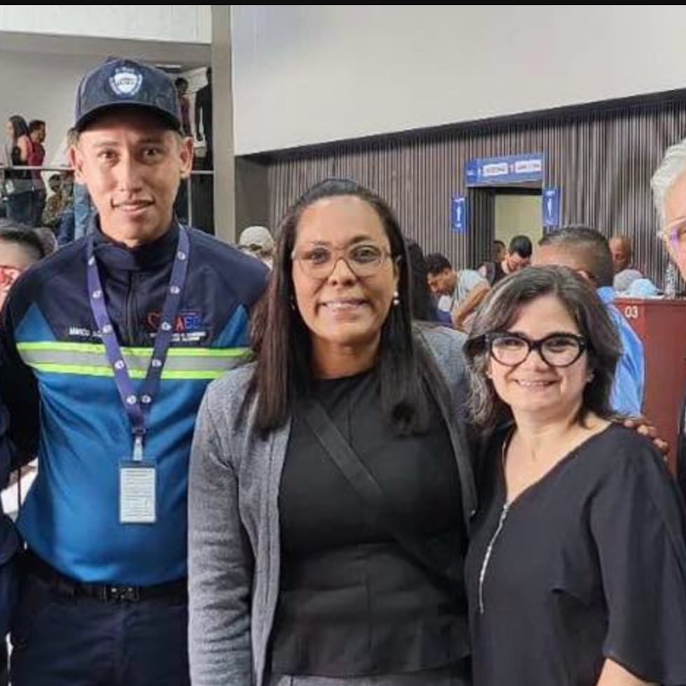 Secretaria de Estado, Rosachely Rivera, a su llegada a Venezuela este domingo