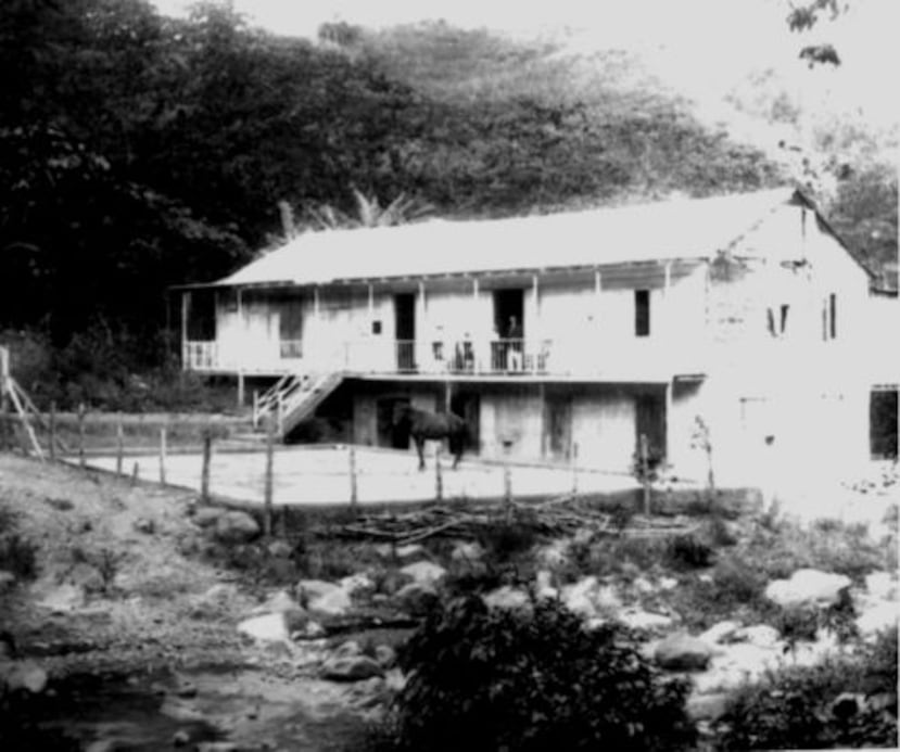 Hacienda cafetalera en Maricao, finales del siglo XIX. El café puertorriqueño fue durante las últimas décadas del siglo XIX el producto agrícola de mayor importancia en la Isla.