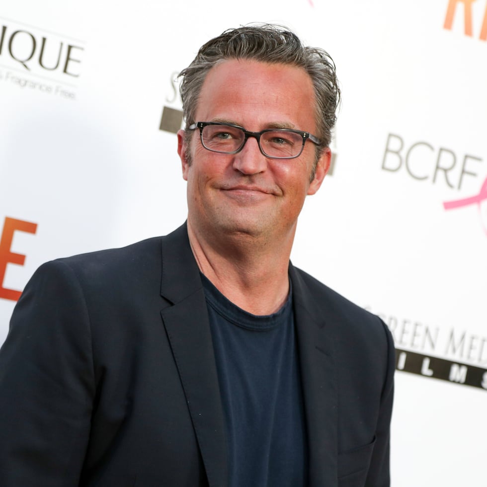 FILE - Matthew Perry arrives at the premiere of "Ride" at The Arclight Hollywood Theater in Los Angeles. Perry, who starred as Chandler Bing in the hit series "Friends," has died. He was 54. The Emmy-nominated actor was found dead of an apparent drowning at his Los Angeles home on Saturday, according to the Los Angeles Times and celebrity website TMZ, which was the first to report the news. Both outlets cited unnamed sources confirming Perry's death. His publicists and other representatives did not immediately return messages seeking comment. (Photo by Rich Fury/Invision/AP, File)