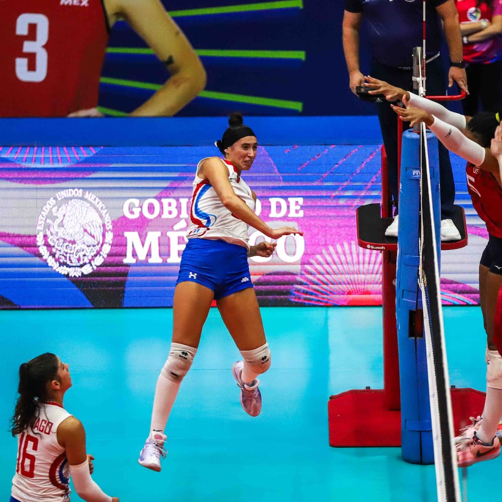 Valeria Vázquez, integrante de la Selección Nacional de Voleibol de Puerto Rico, durante el Final Six de Norceca 2025.