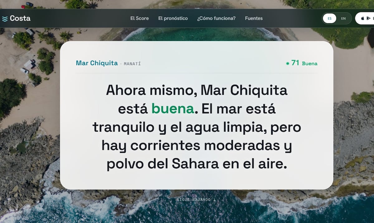 Desarrollador boricua lanza "Costa", app gratuita con condiciones de playas en tiempo real