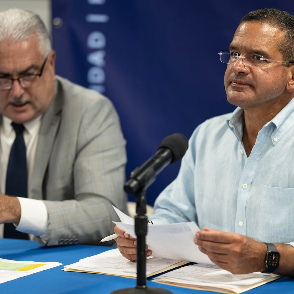 Imagen de archivo de Thomas Rivera Schatz y Pedro Pierluisi.