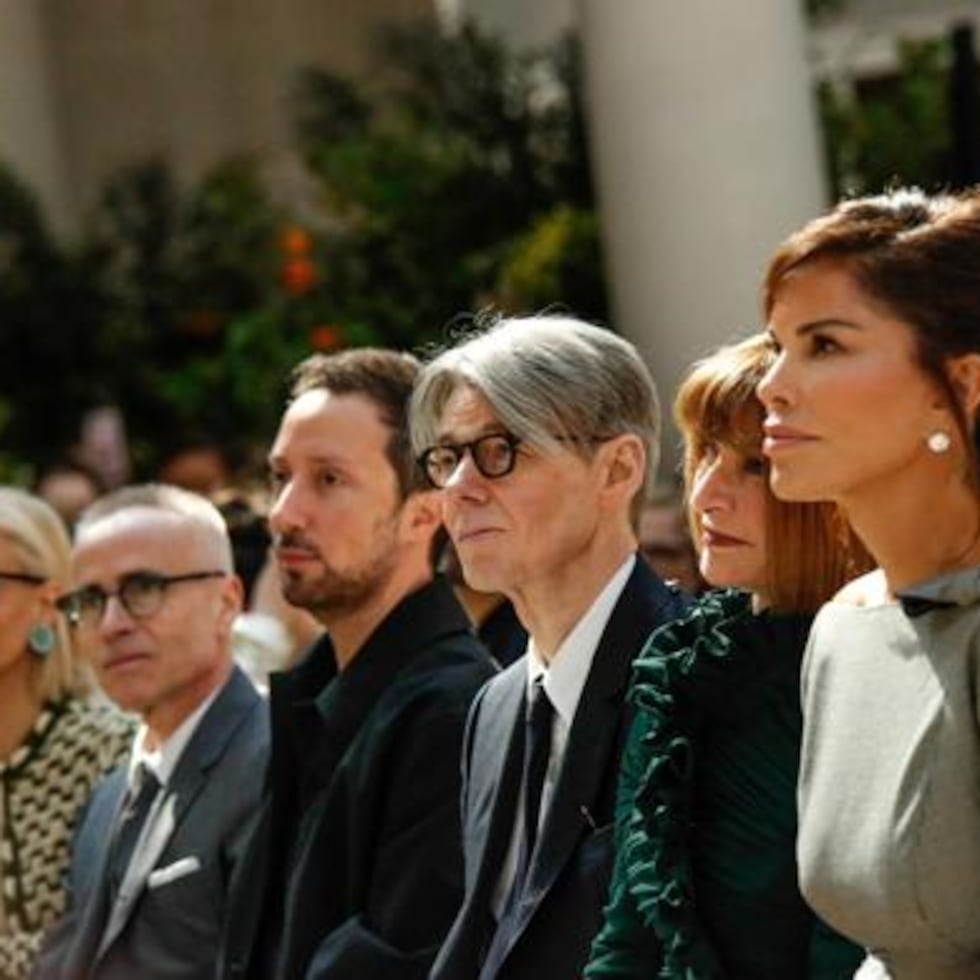 Lauren Sánchez Bezos, Anna Wintour y Andrew Bolton asisten a una rueda de prensa sobre la exposición «Costume Art», que el Instituto del Traje del Met presentará en la primavera de 2026 en el Museo Metropolitano de Arte de Nueva York, Nueva York.