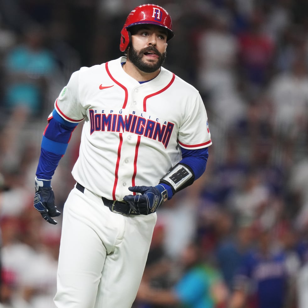 Austin Wells corre las bases luego de darle el triunfo a República Dominicana contra Corea en la séptima entradas con un jonrón de tres carreras.